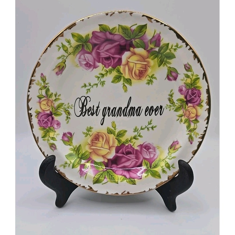 "Best Grandma Ever" Decorative Plate 6" Mother's Day Gift